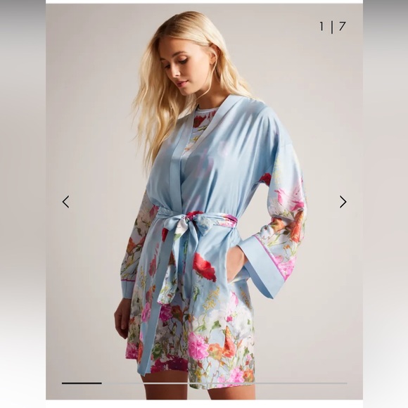 Ted Baker London Other - Ted Baker London Floral Blue Robe